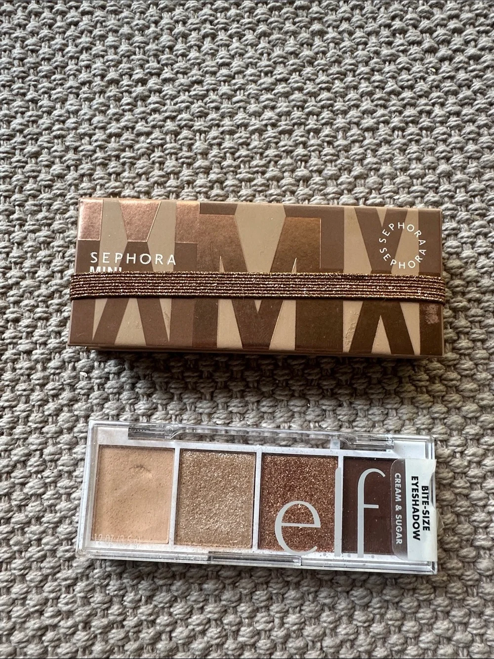 Sephora Mini Eyeshadow Palette - and ELF mini palette Warm Brown & Bronze Tones